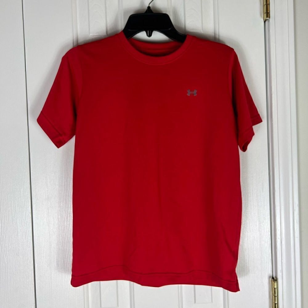 Underarmour Red Boys Heat Gear Shirt Youth Large